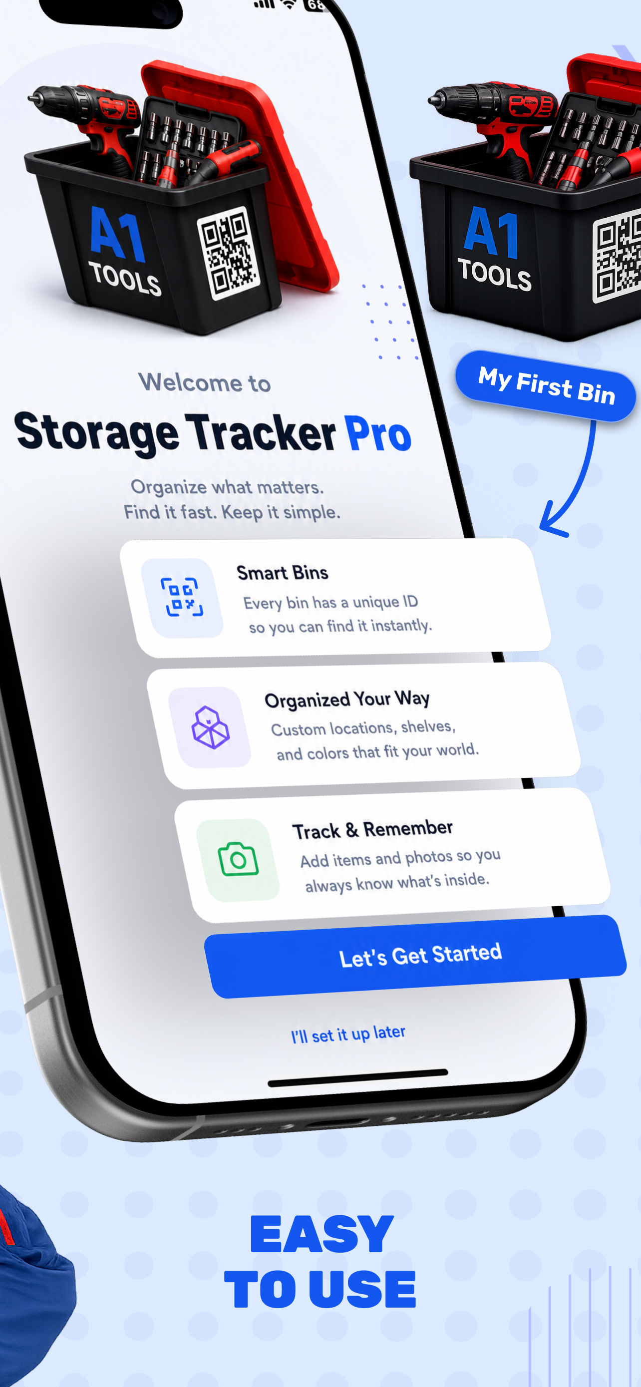 Easy to use onboarding